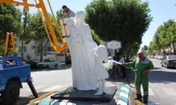 نصب المان “مادر” در شهر گلپایگان