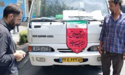ناوگان حمل و نقل عمومی و خدمات موتوری شهرداری گلپایگان مزین به پرچم‌های اربعینی شد.